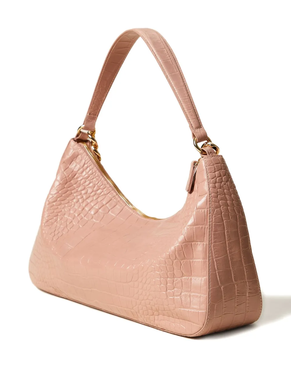 Twinset Liliane Crocodile-effect Chain Shoulder Bag In Pink