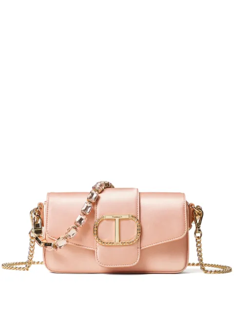 TWINSET Amie crystal-embellished satin bag