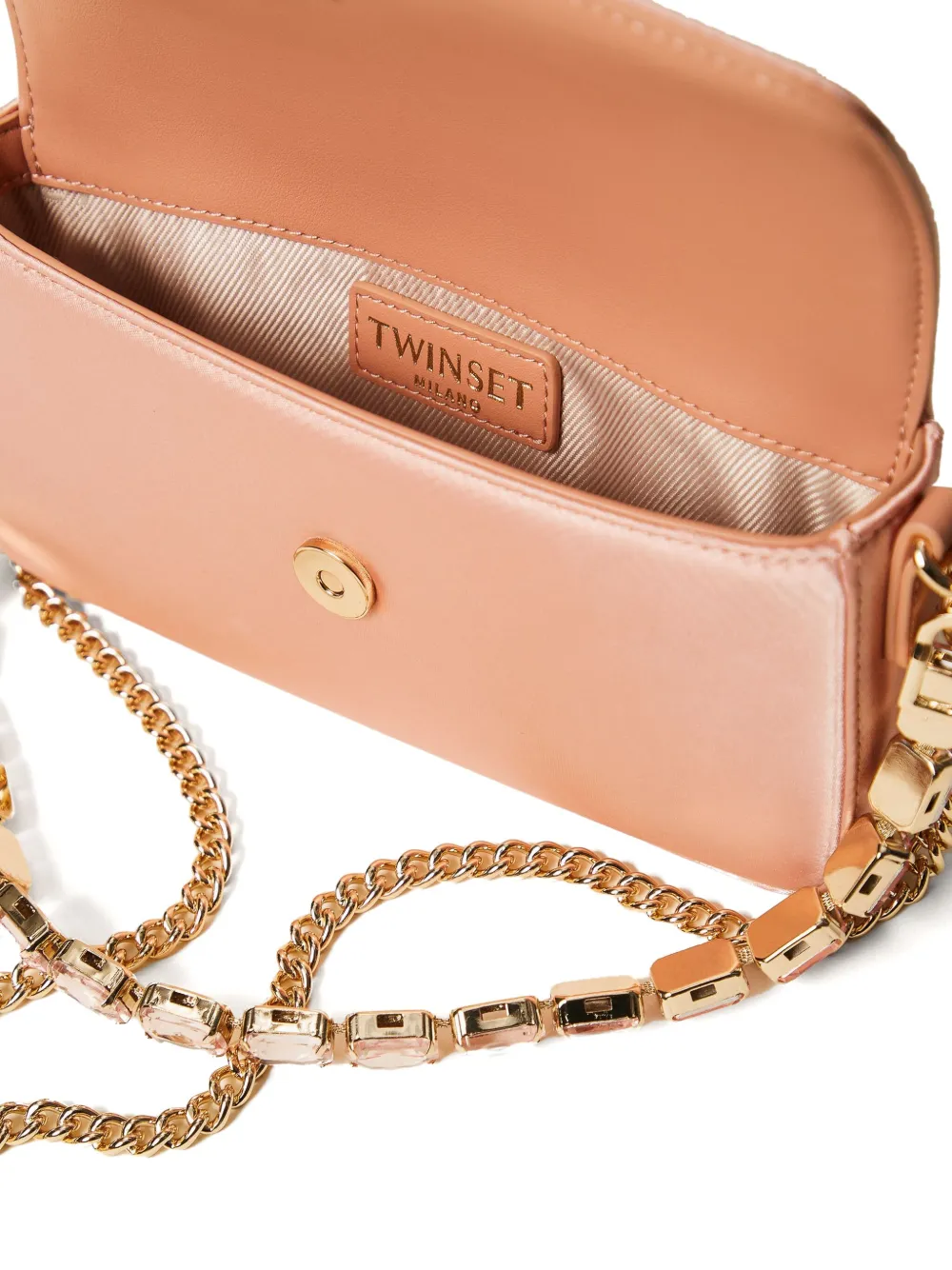 TWINSET Amie satijnen tas verfraaid met kristallen Roze