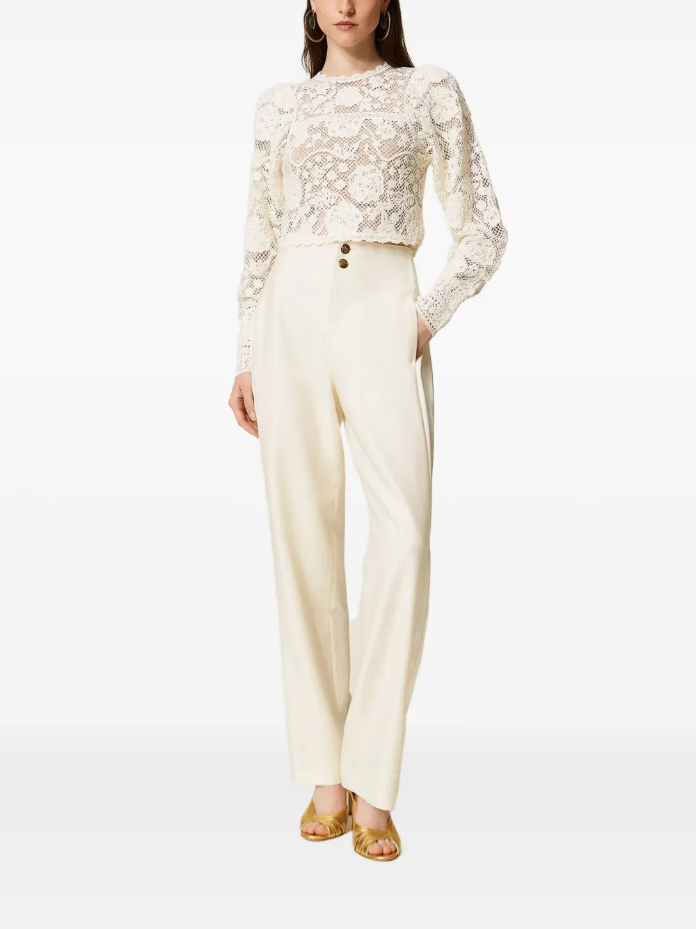 TWINSET Gehaakte trui Wit