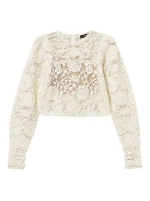 TWINSET floral-jacquard Sweater | White | FARFETCH