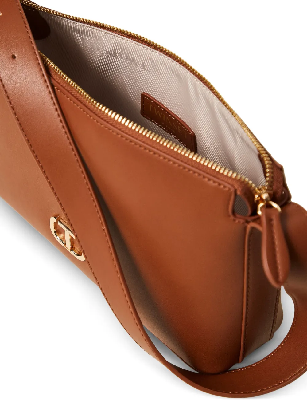 Twinset Buckle-fastening Shoulder Bag In Brown