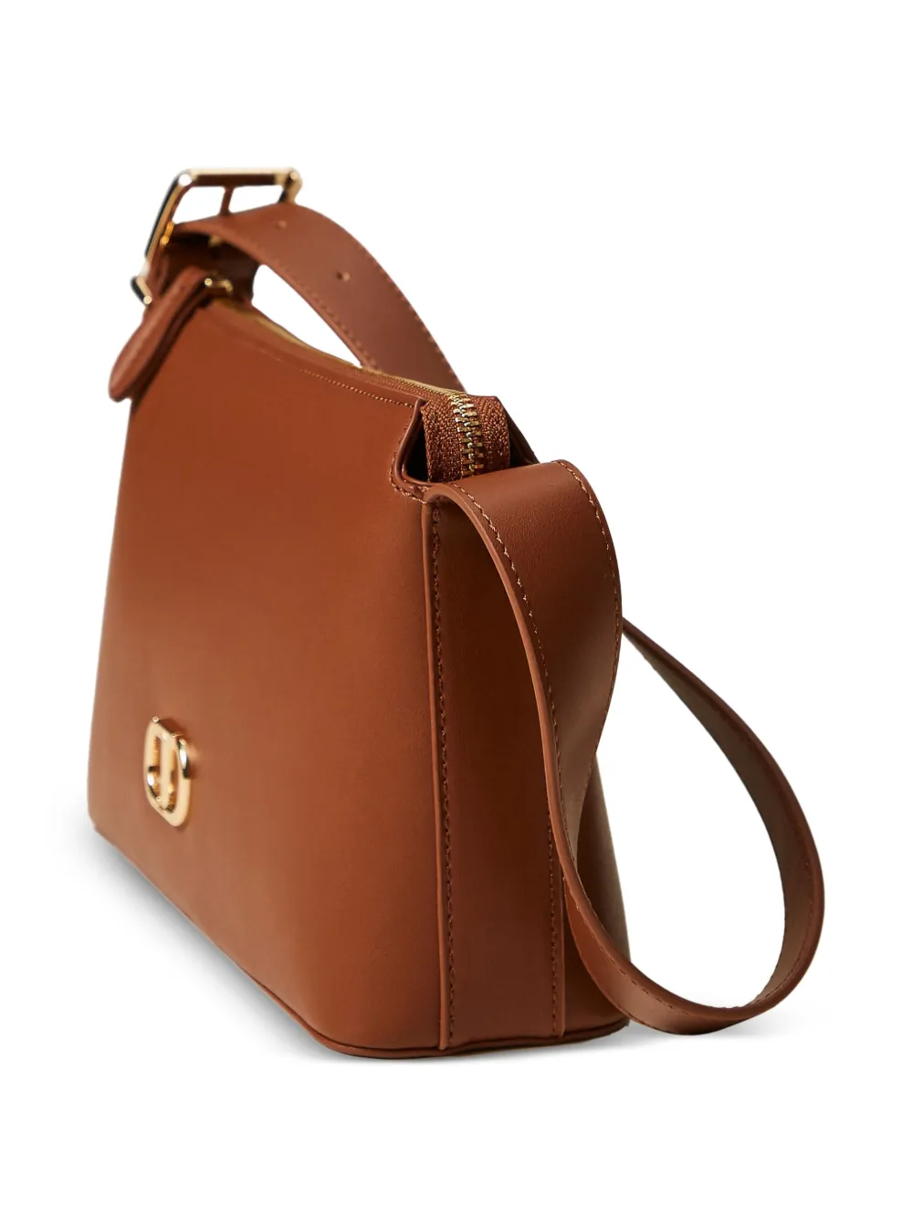 Twinset Buckle-fastening Shoulder Bag In Brown