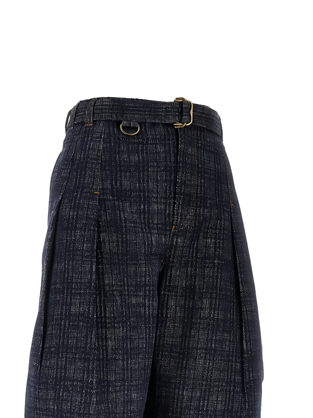 Burberry pleated belted jeans - Blauw