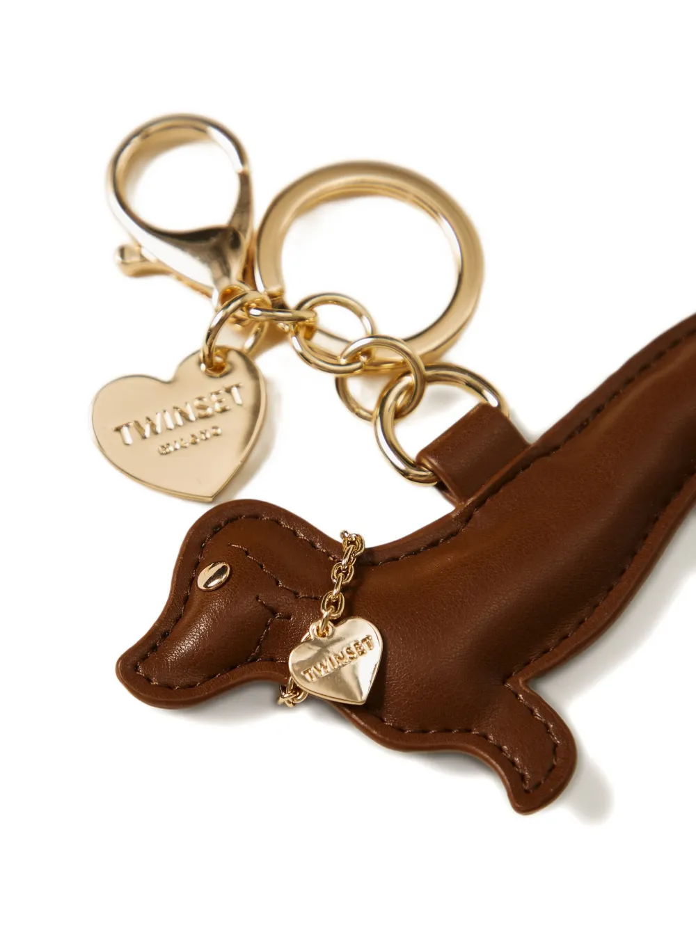 Twinset Dachshund Keyring In Brown