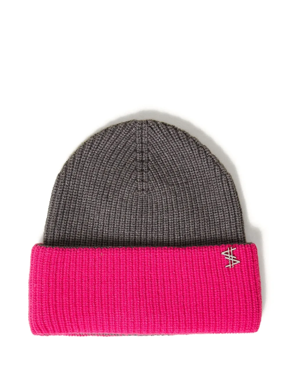 TWINSET ribbed-brim beanie hat | Grey | Image 1