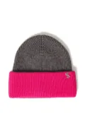 TWINSET ribbed-brim beanie hat - Grey