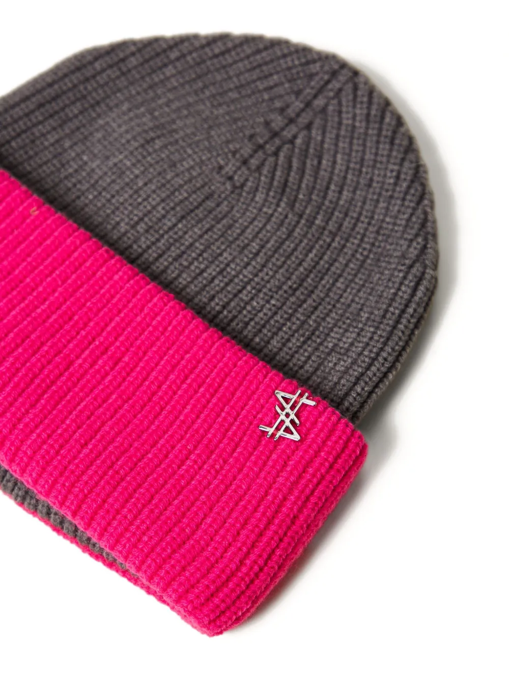 TWINSET Muts met geribbelde rand - Grijs
