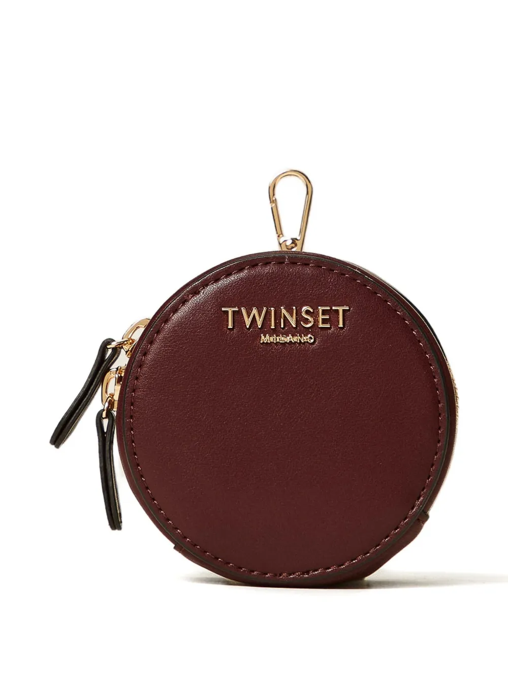 Twinset Logo-lettering Coin Pouch In Red