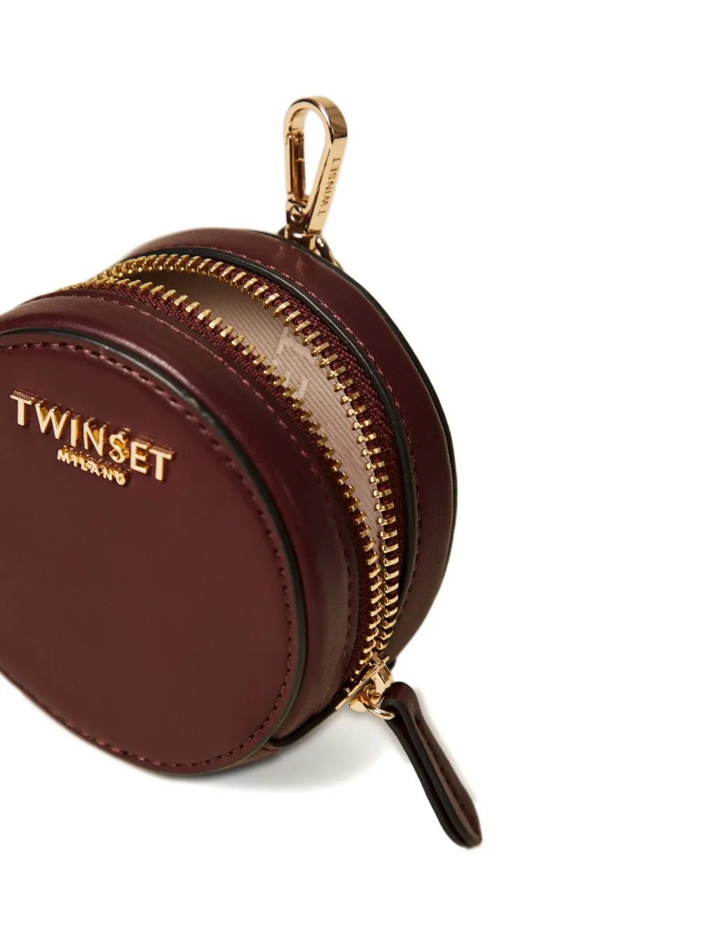 Twinset Logo-lettering Coin Pouch In Red