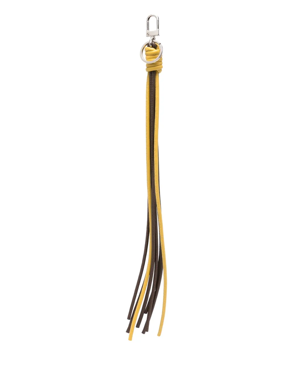 Sonia Carrasco Leather Tassel Keyring In Brown