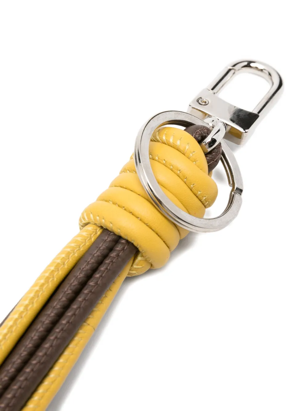 Sonia Carrasco Leather Tassel Keyring In Brown