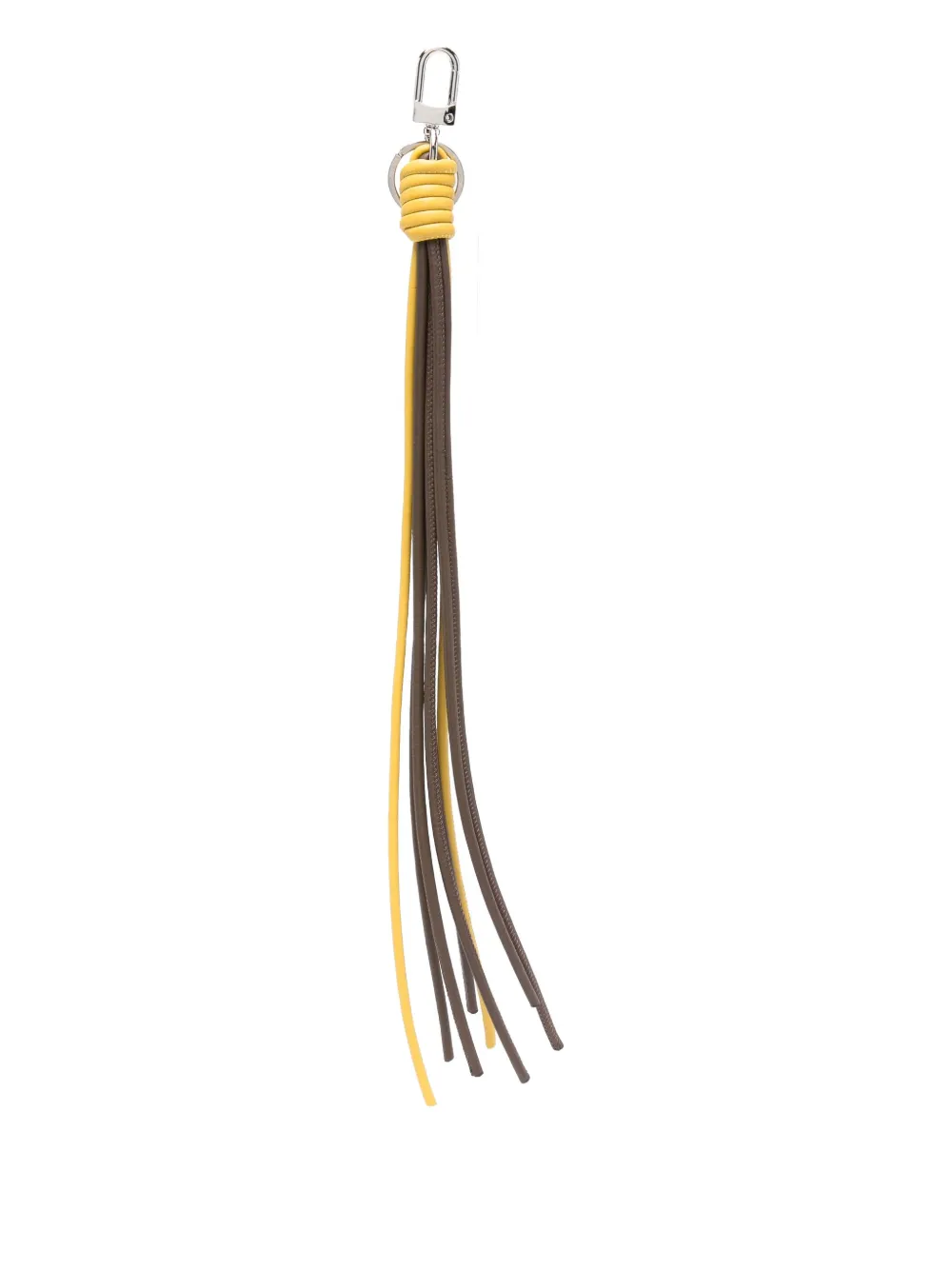 Sonia Carrasco Leather Tassel Keyring In Brown