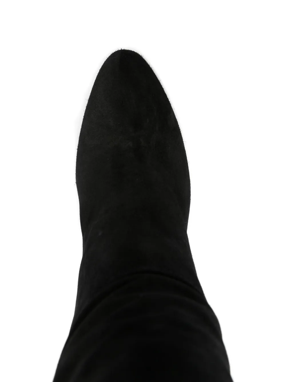 Paris Texas suede leather block-heel boots Black