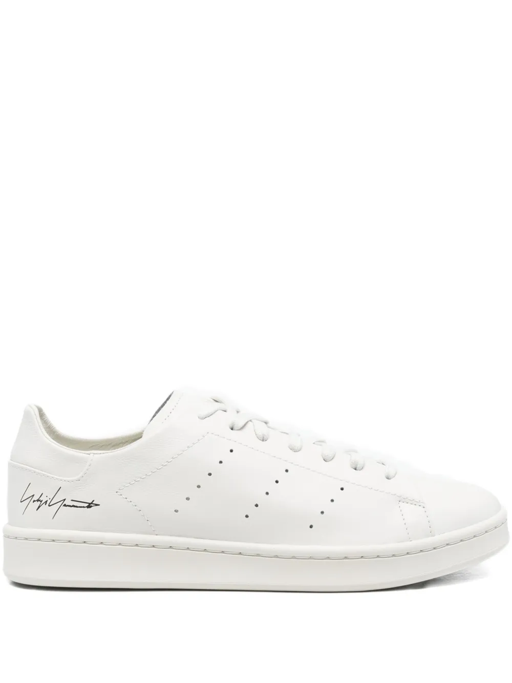 Y-3 Stan Smith geperforeerde leren low-top sneakers Wit