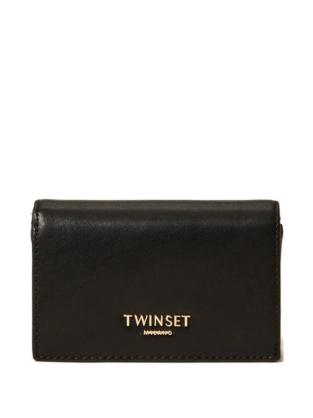 Twinset Logo-appliqué Wallet In Black