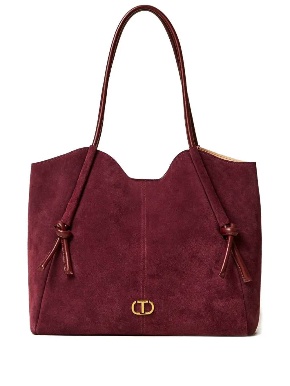 TWINSET knotted-strap suede tote bag | Red | Image 1