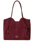 TWINSET knotted-strap suede tote bag - Red