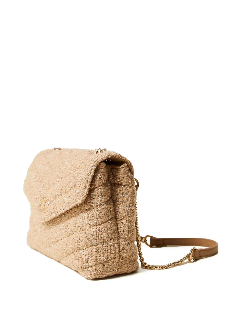 TWINSET Dreamy gewatteerde tas met ketting Beige