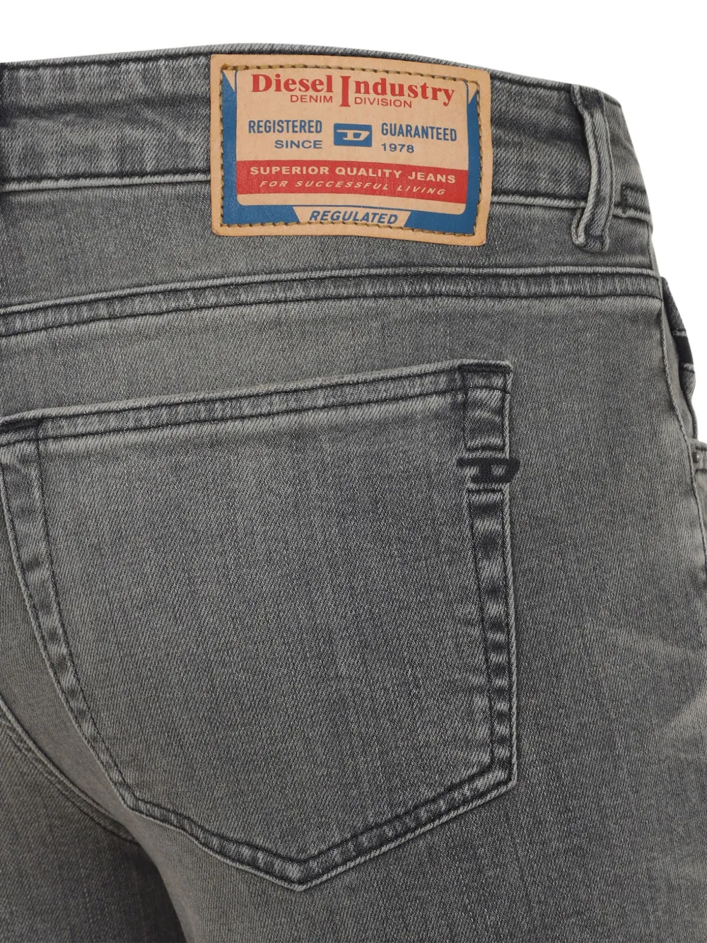 Diesel Flared jeans met vijf zakken Grijs
