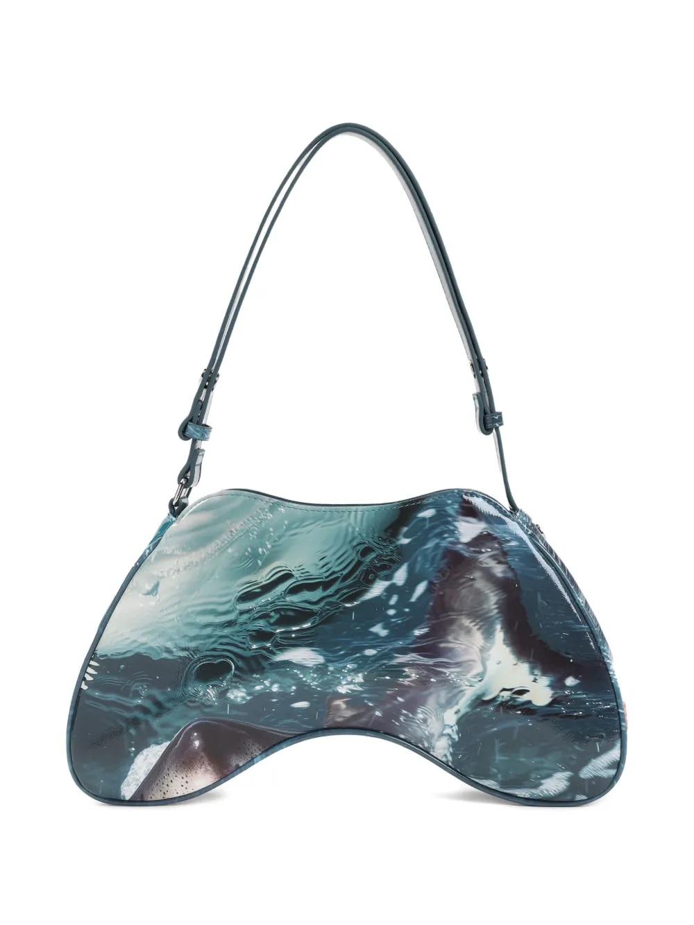 Diesel Play shark-mouth shoulder bag - Blauw