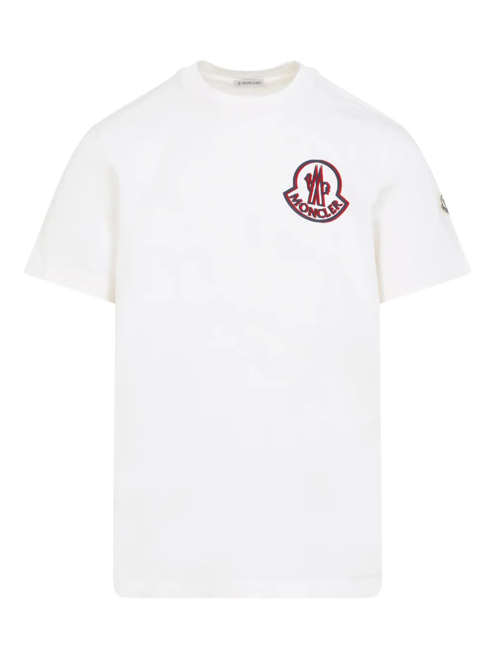 Moncler logo-patch cotton T-shirt Wit