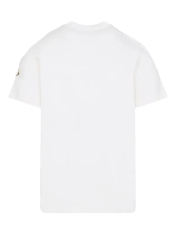Moncler logo-patch Cotton T-shirt | White | FARFETCH