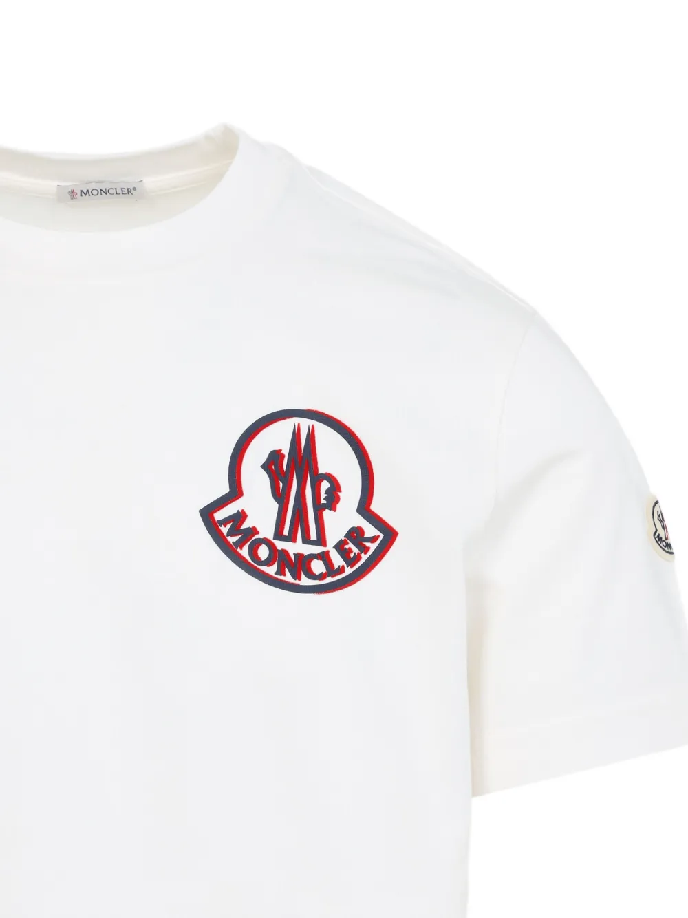 Moncler logo-patch cotton T-shirt Wit