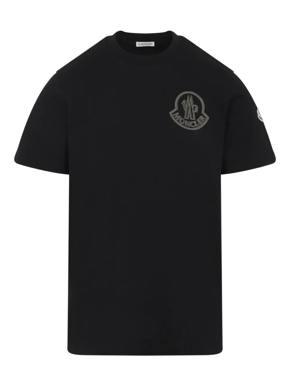 Moncler logo-patch cotton T-shirt Zwart