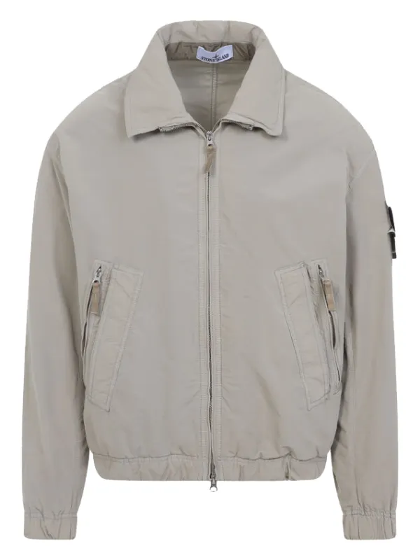 Stone Island ジップアップ ボンバージャケット | ニュートラル