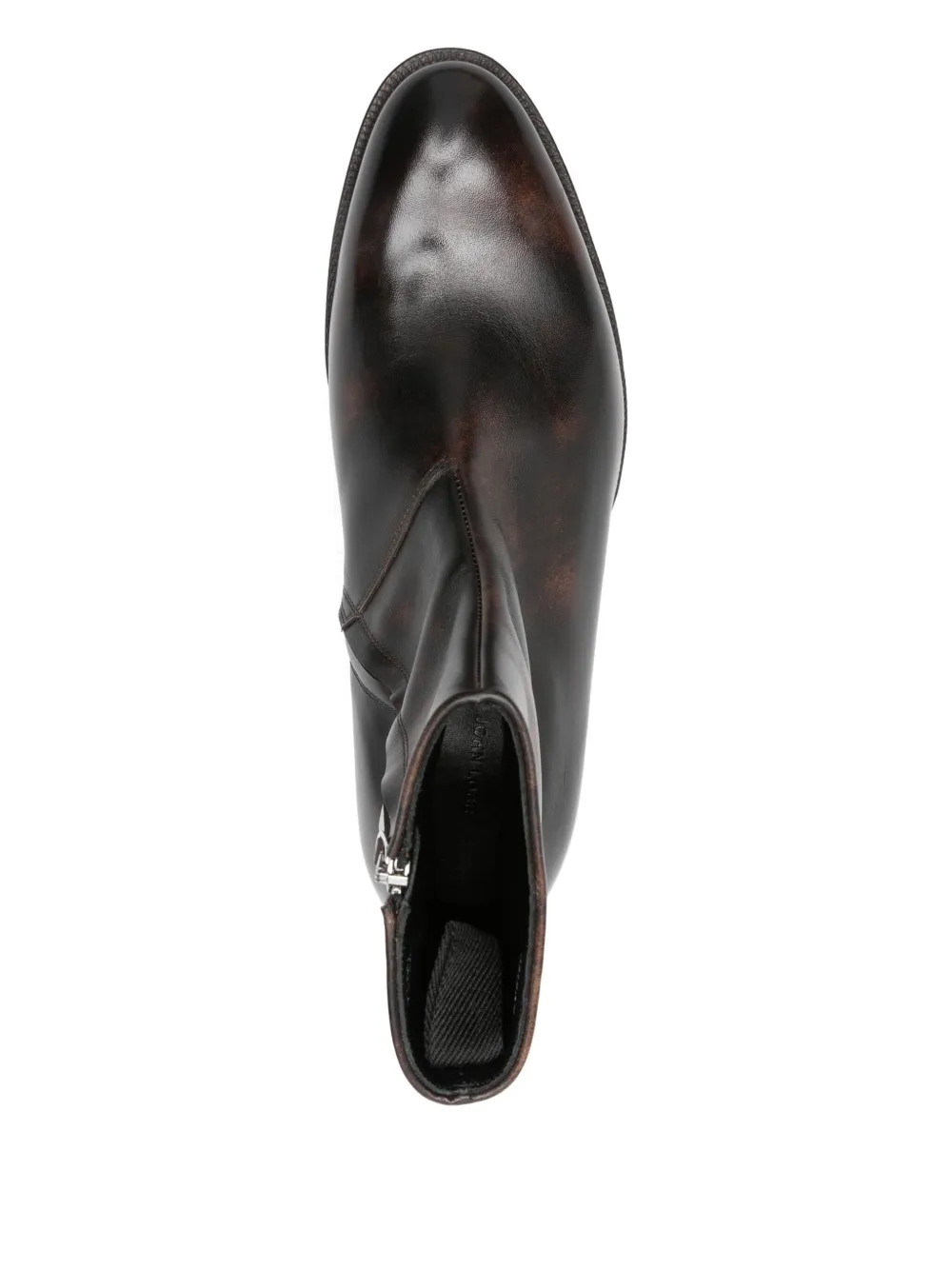 John Lobb Leren enkellaarzen met rits Bruin