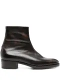 John Lobb leather zipped ankle boots - Brown