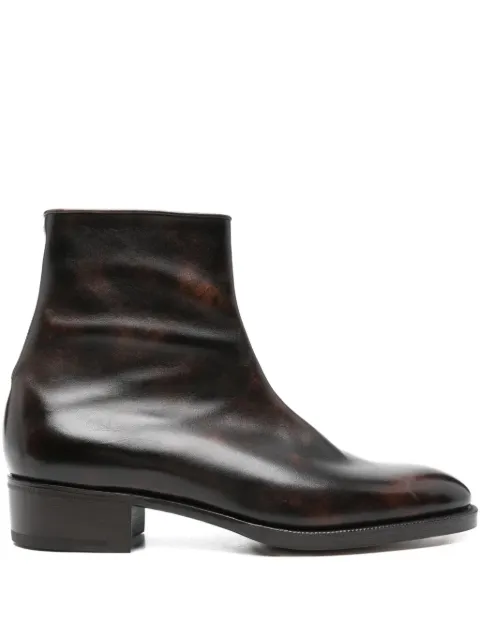 John Lobb leather zipped ankle boots
