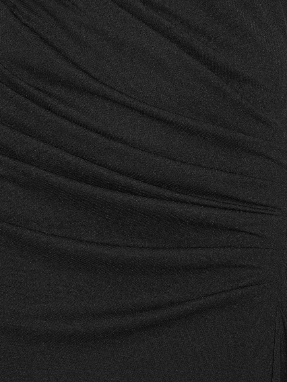 Rotate Birger Christensen Draped One-shoulder Maxi Dress In Black
