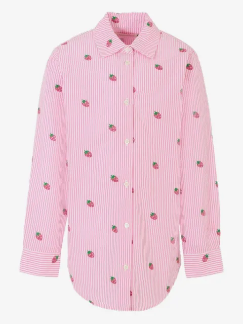 MC2 Saint Barth Kids chemise rayée Mini Brigitte à imprimé graphique