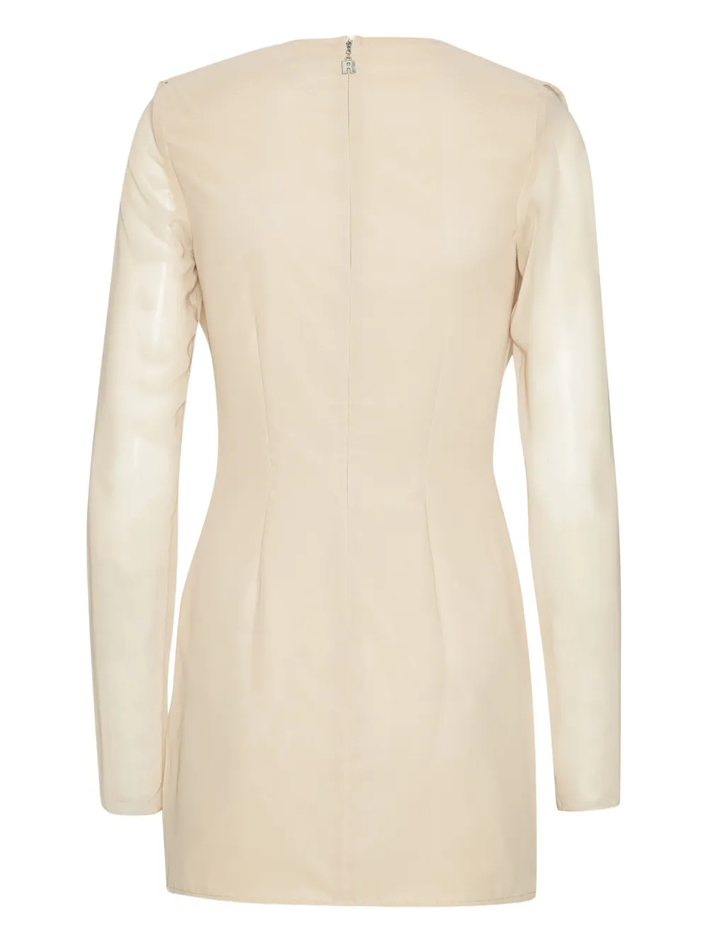 ROTATE BIRGER CHRISTENSEN Mini-jurk met lange mouwen en lage hals - Beige
