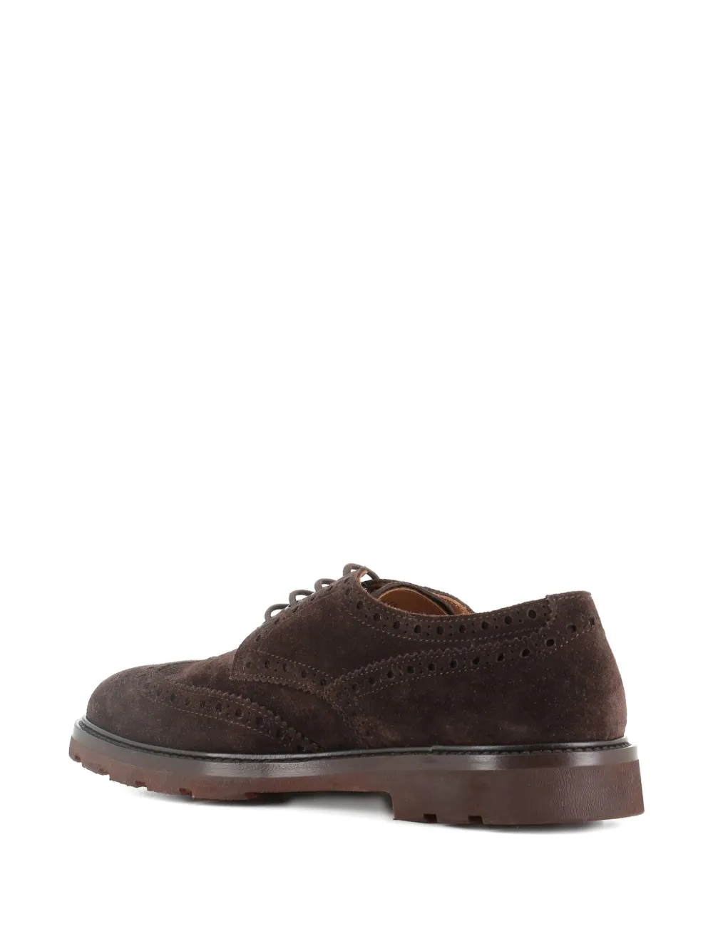 Henderson Baracco brogue-detail derby shoes Brown
