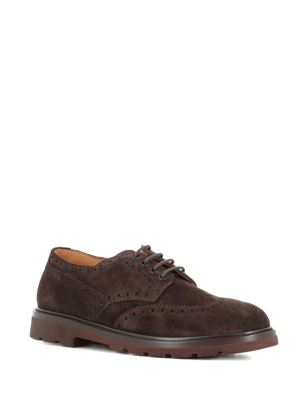Henderson Baracco brogue-detail derby shoes Brown