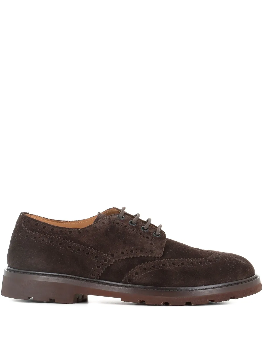 Henderson Baracco brogue-detail derby shoes Brown