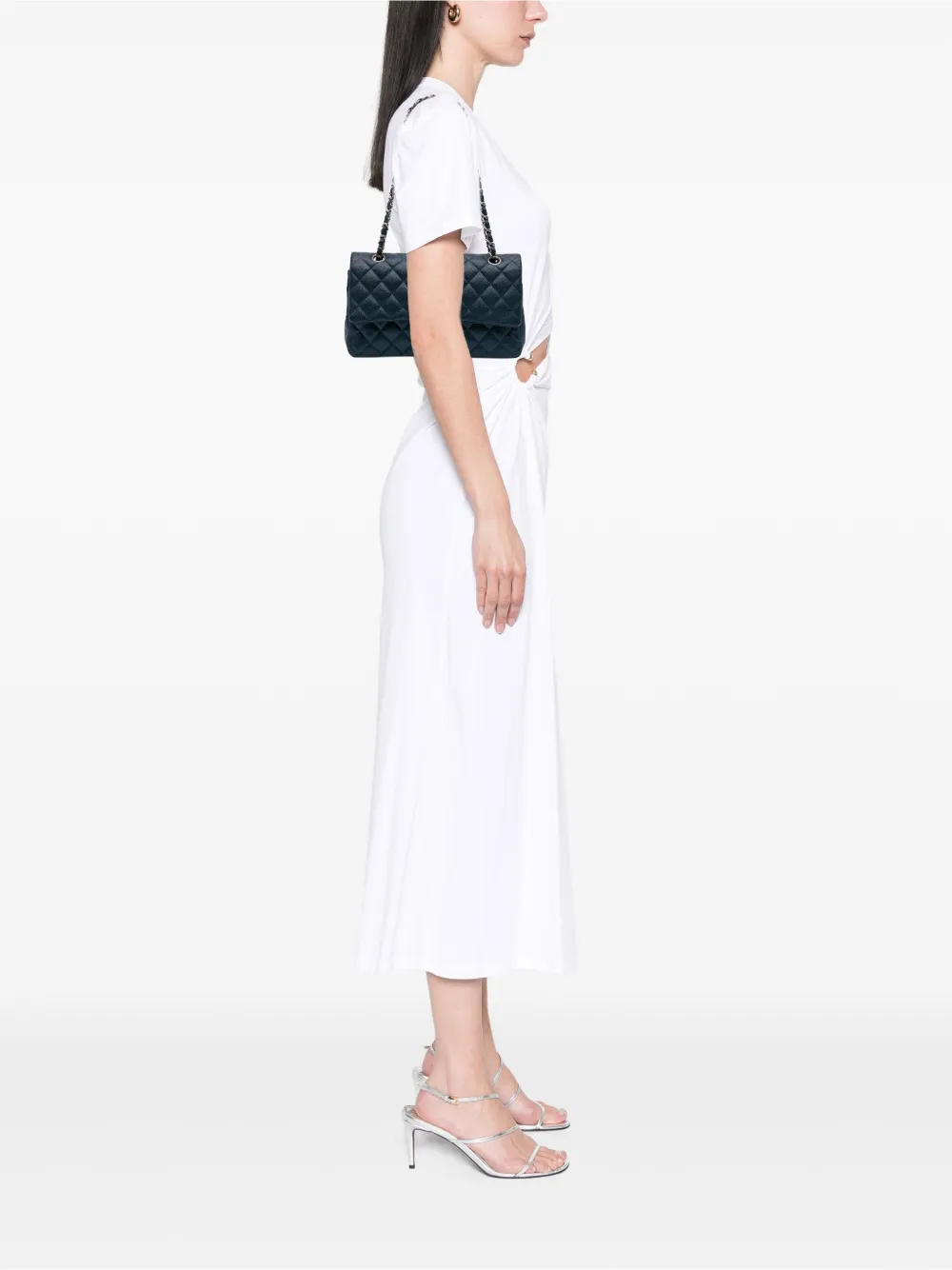 CHANEL Pre-Owned 2014-2015 Medium Classic Caviar Double Flap shoulder bag | Pre-Owned | Image 2