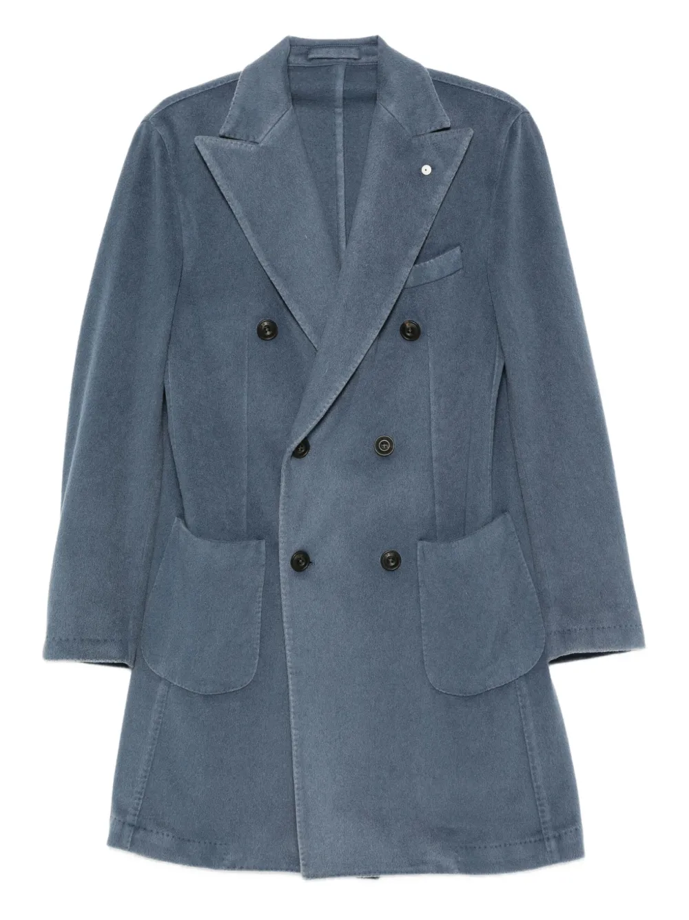 L.B.M. 1911 double-breasted patch-pocket coat | Blue | Image 1