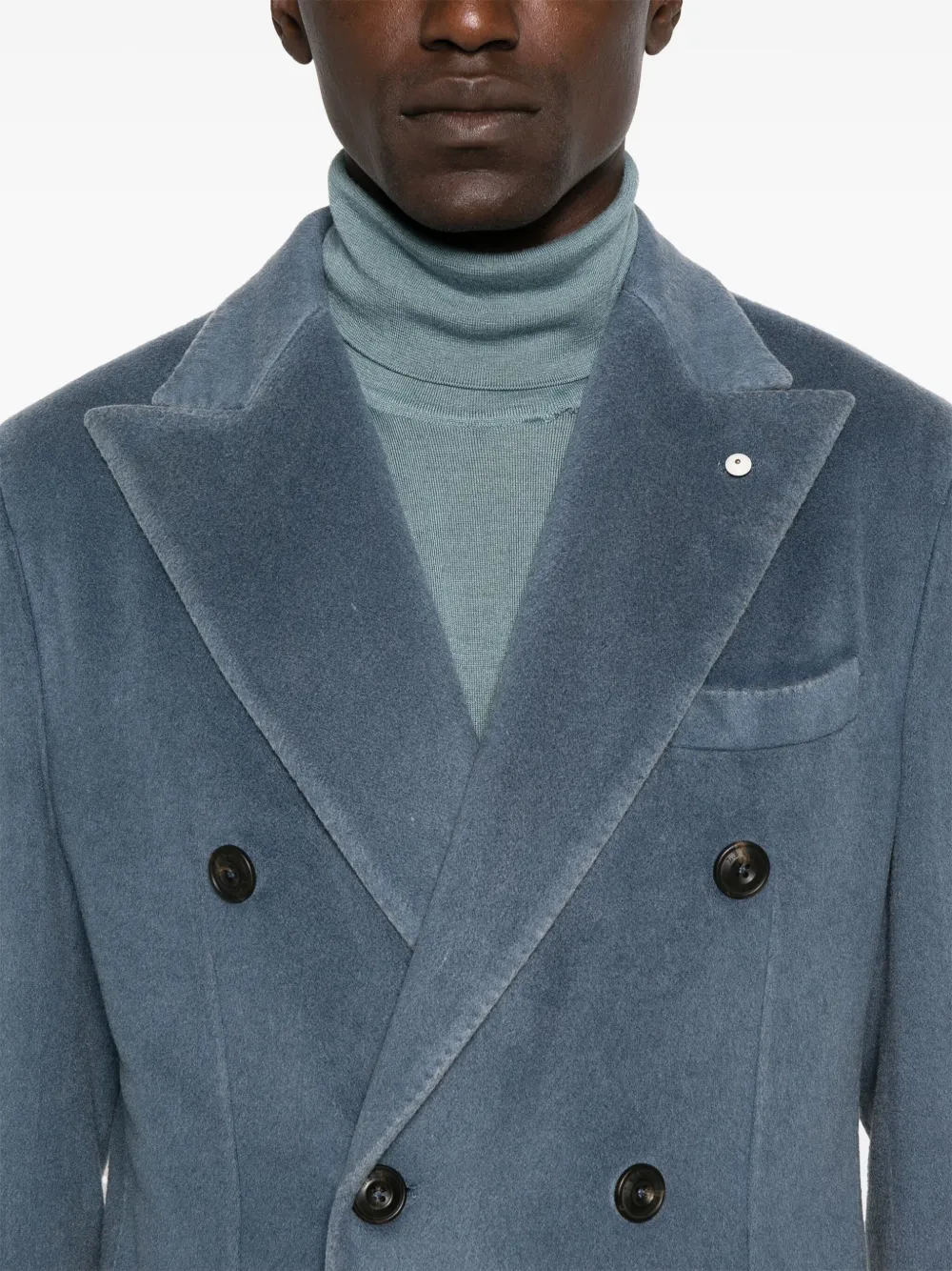 Double-Breasted Patch-Pocket Coat