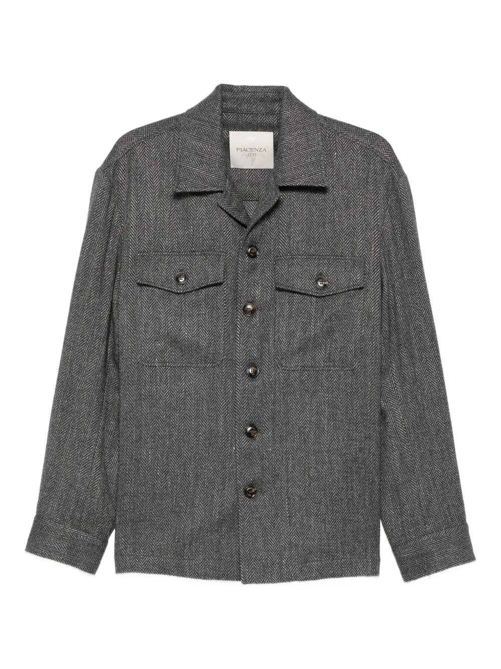 Piacenza Cashmere herringbone jacket | Grey | Image 1