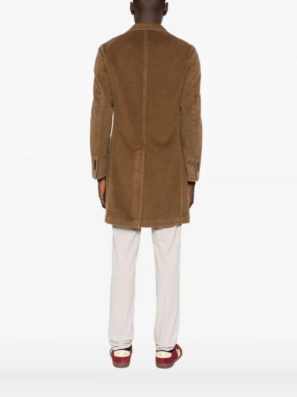 L.b.m 1911 Double-breasted Patch-pocket Coat In Brown