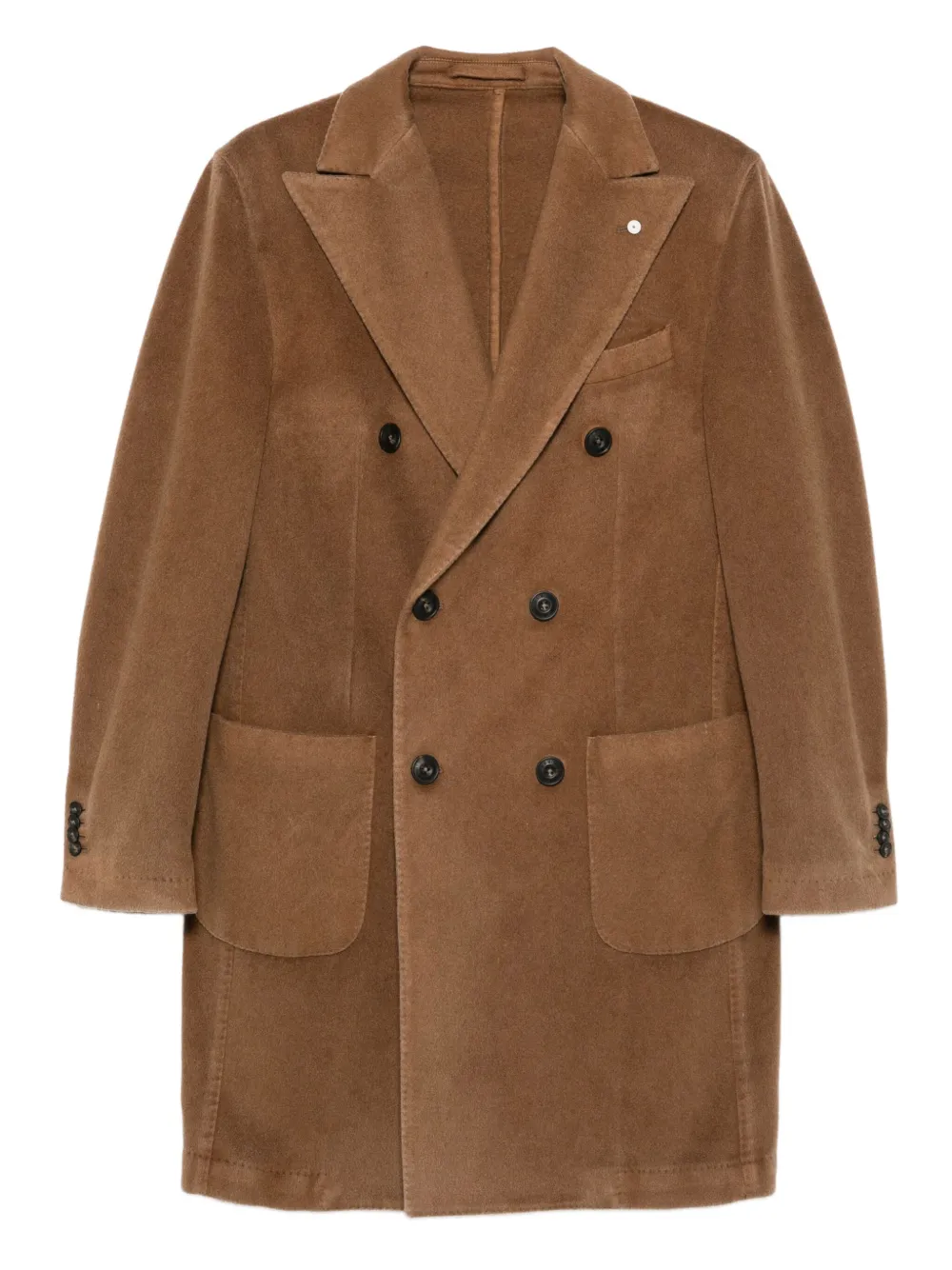 L.B.M. 1911 double-breasted patch-pocket coat | Brown | Image 1