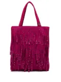 CHANEL Pre-Owned 2000-2002 Mini Suede Studded Fringe tote bag - Pink