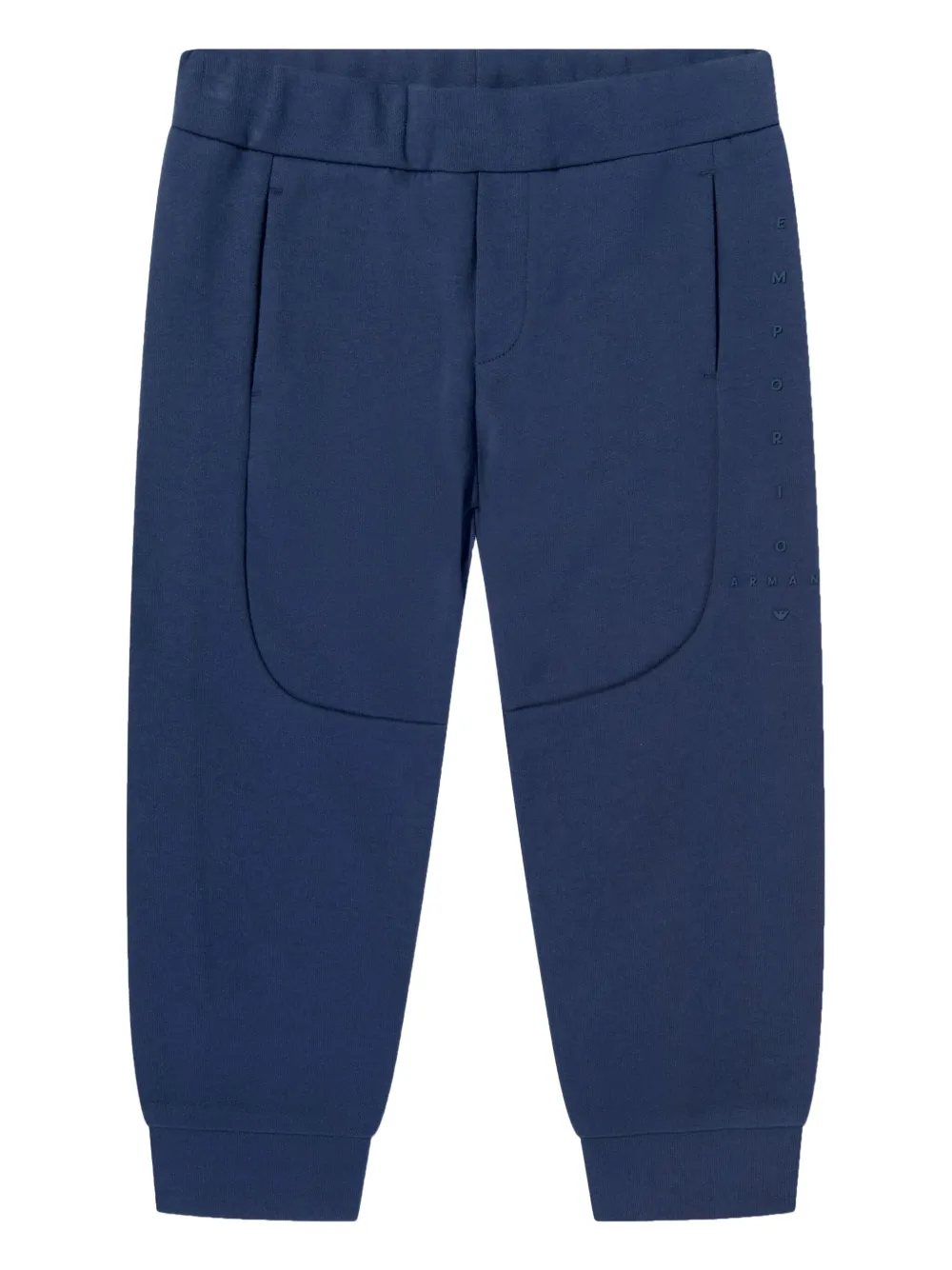 Emporio Armani Kids embossed trousers - Blu