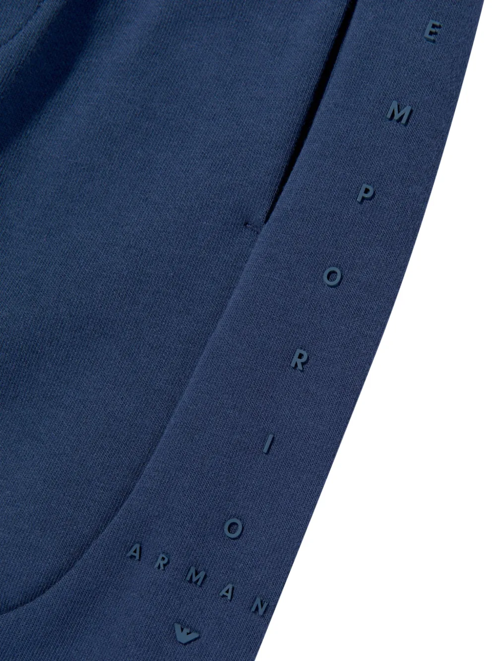 Emporio Armani Kids Broek met reliëf Blauw
