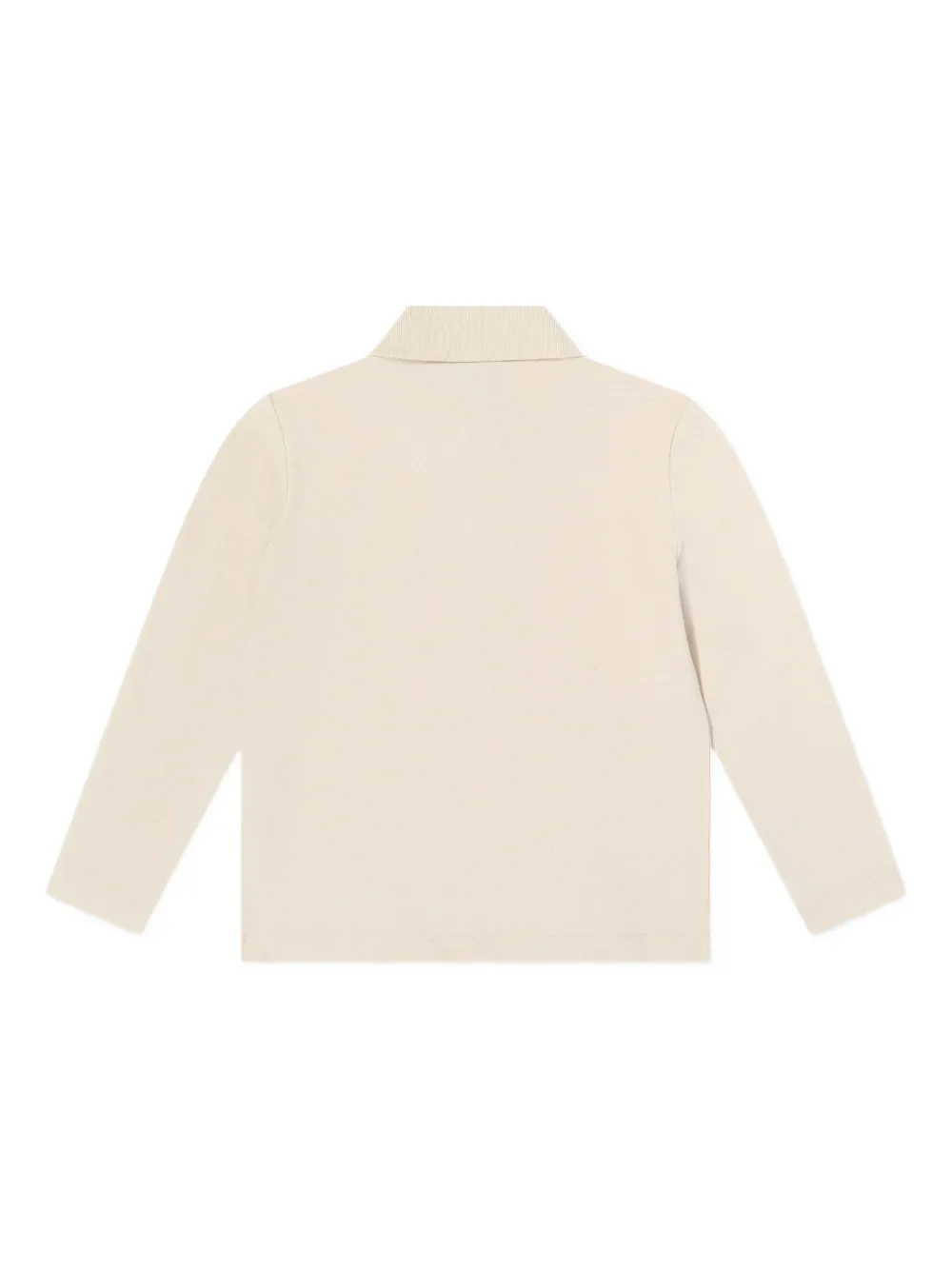 Emporio Armani Kids Poloshirt met lange mouwen en knopen Beige