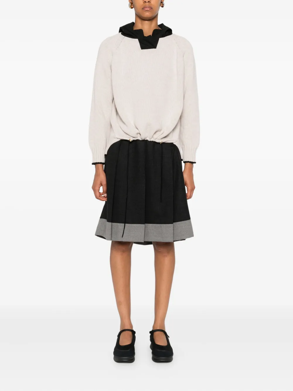 Cividini A-line Pleated Skirt In Multi